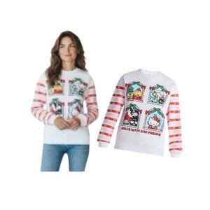 Hello Kitty Light Up White Sweatshirt With Graphic Design